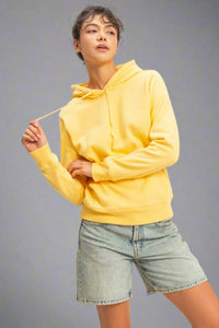 Long Sleeve Pullover Hoodie - Banana