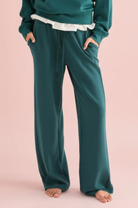 High-Waist Sweatpants - Green