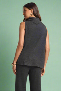 Signature Cowl Neck Tank - Black