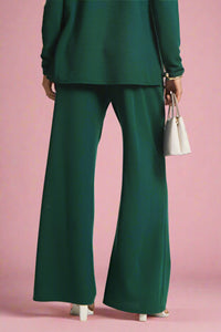 Getaway Wide Leg Pant - Hunter Green