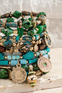 9-in-1 Multi Layered Natural Stone Bracelet Set