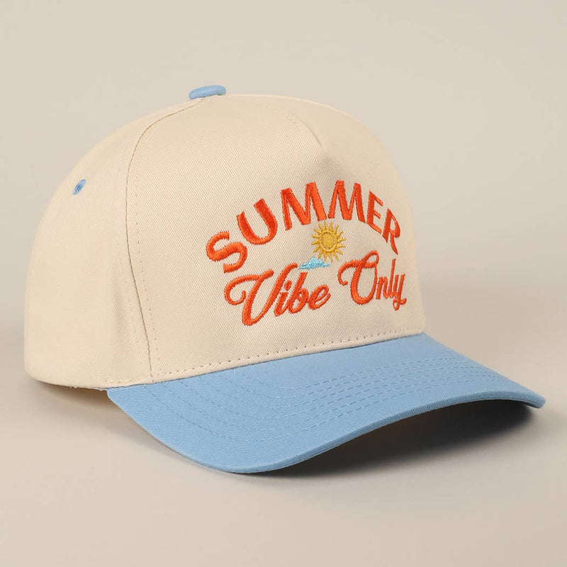 Summer Vibe Only Two-Tone Trucker Hat - Blue