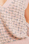 Knitted Sparkle V-Neck Sweater Vest