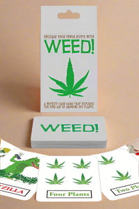 An image of the Weed Card Game, an adult strategy card game.