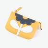 Flower Leather Coin Purse w/Keychain - Yellow