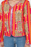 Tiger Reversible Quilted Jacket - Orange