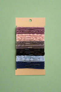 Solid Hues Twisted Stackable Hair Tie Bracelet Set