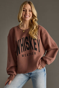 Brown Whiskey Weather Sweatshirt