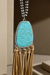 Ball Bead Necklace with Pendant & Accent Tassel