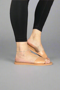 Square Toe Slide - Nude