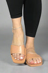 Square Toe Slide - Nude