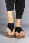 Carily Wedge Sandal - Black