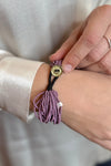 Multi Strand Beaded Bracelet Plum