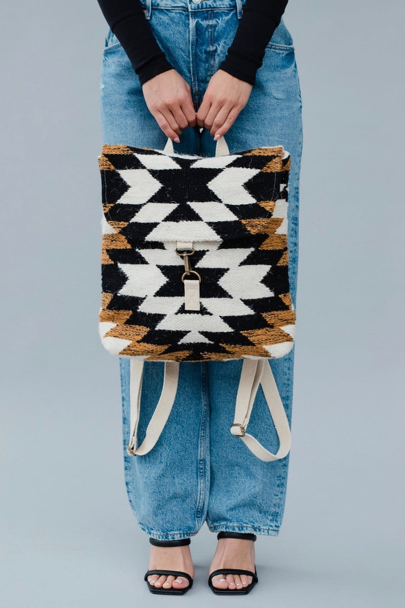 Black & White Aztec Backpack