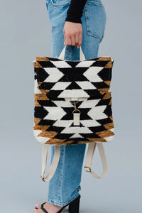Black & White Aztec Backpack