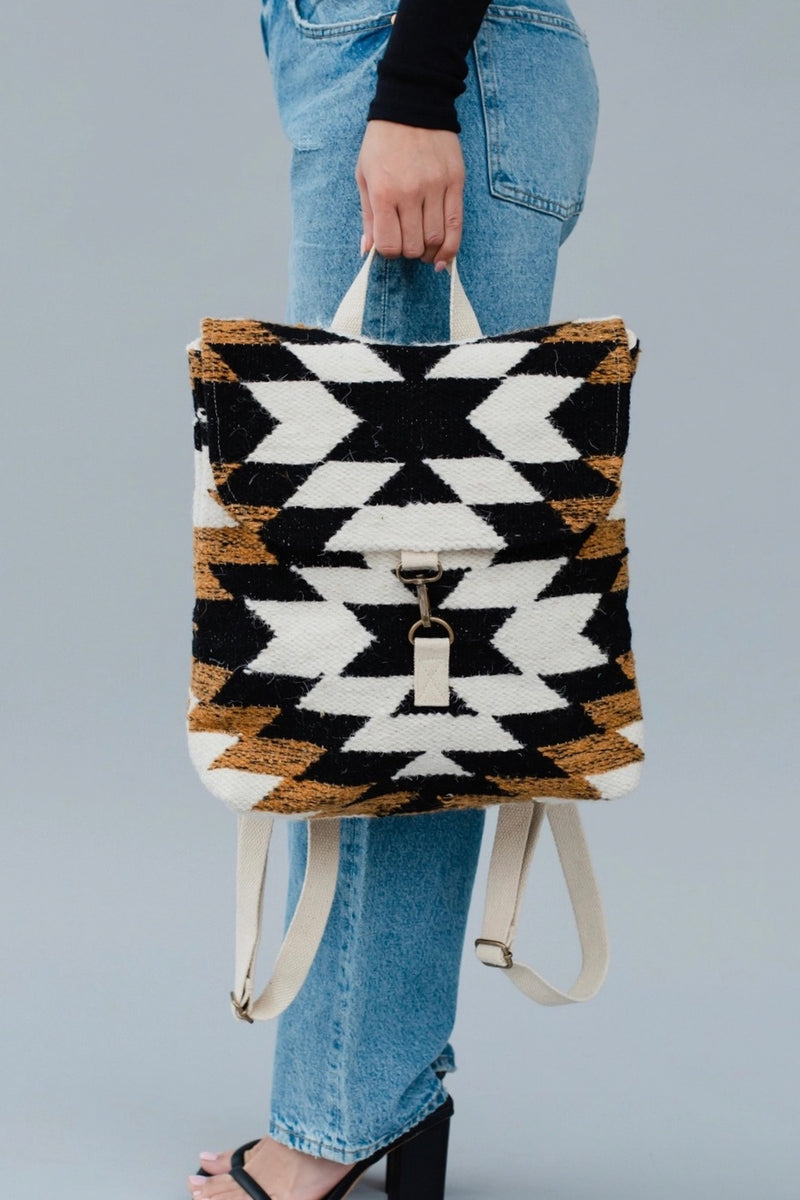 Black & White Aztec Backpack