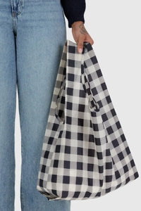 Baggu Recycled Shopping Bag - Black & White Big Check