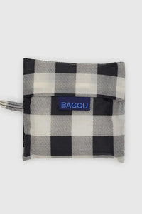 Baggu Recycled Shopping Bag - Black & White Big Check
