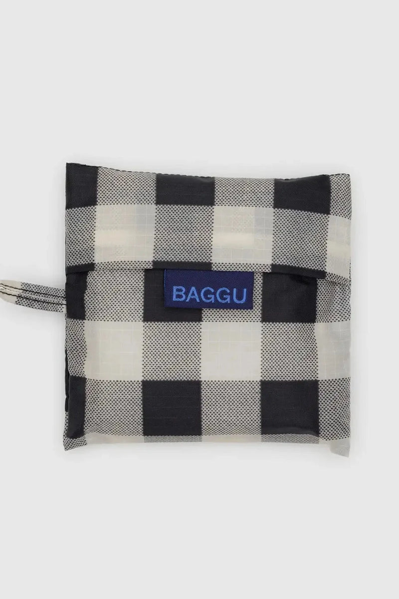 Baggu Recycled Shopping Bag - Black & White Big Check