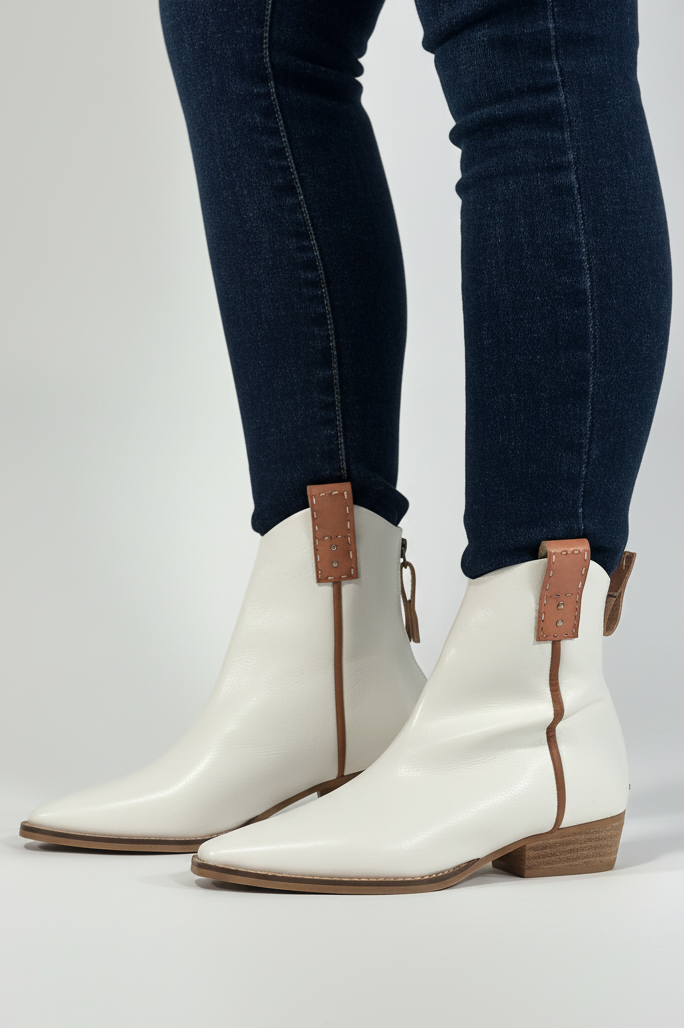 Free Reign Zip Bootie - White