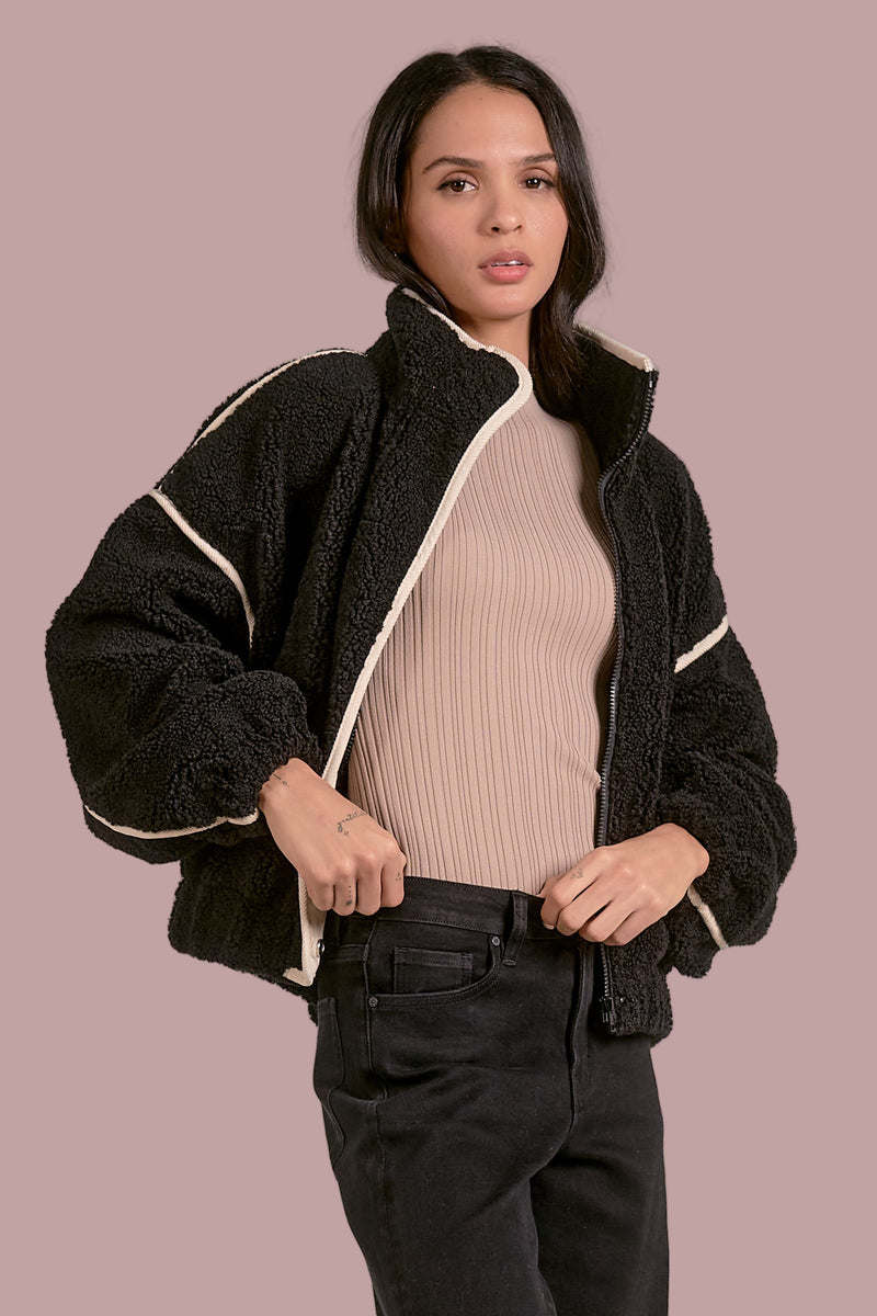 Bomber Jacket - Black Off White