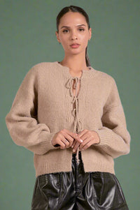 Open Front Cardigan Sweater - Macchiato