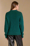 Ribbed Ombre Crewneck Sweater - Teal