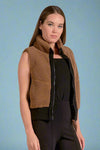 Zipper Vest - Dark Tan