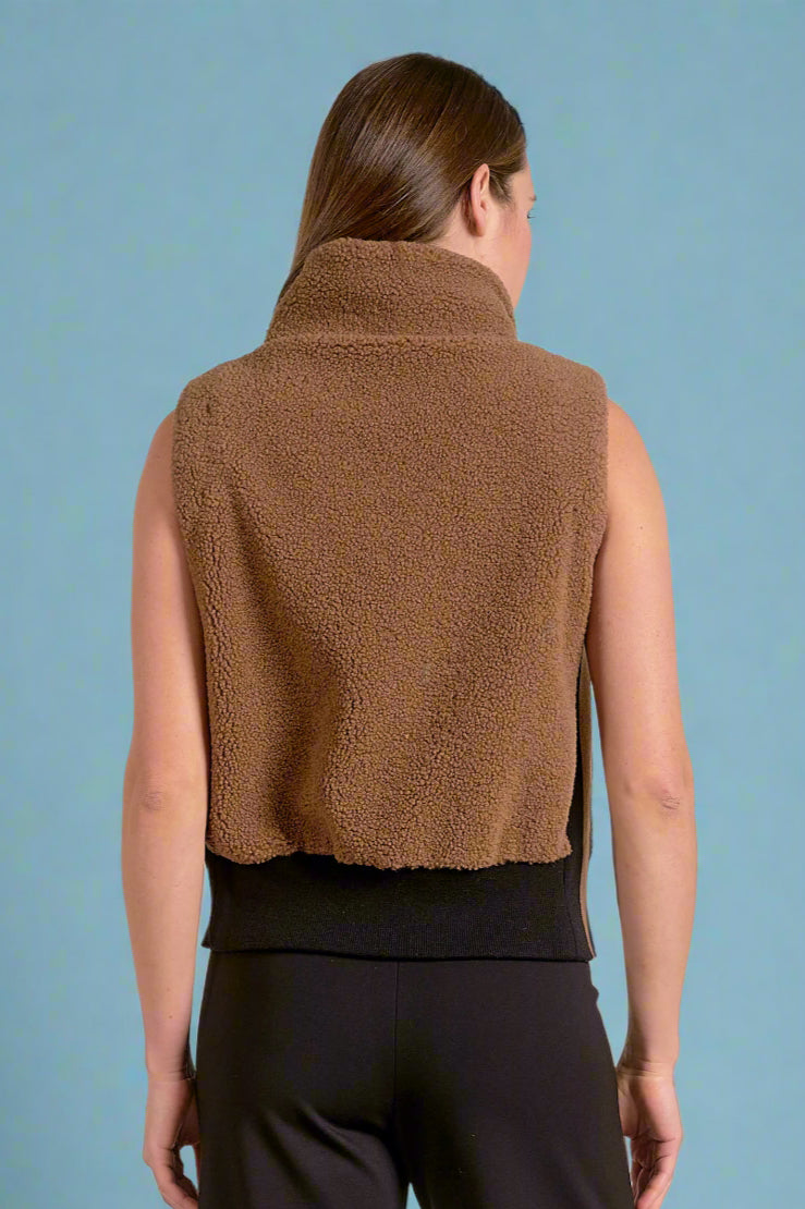 Zipper Vest - Dark Tan