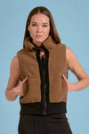 Zipper Vest - Dark Tan