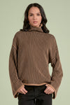 Striped Elan Sweater - Tan Black