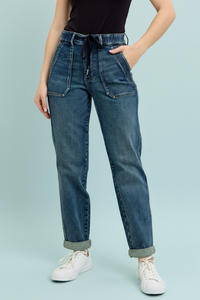 High Rise Vintage Wash Jogger - JB162
