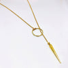 ReStrung Jewelry - Dagger Lariat Necklace Gold