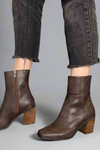 Maora Tall Ankle Boots - Brown