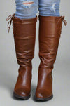 Gossip Side Tie Boot Brown