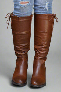 Gossip Side Tie Boot Brown