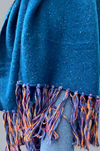 Multi Color Fringe Scarf Cobalt