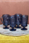 Blue Claro Footed Mug 4 Pack