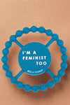 A blue, silicone Teether.