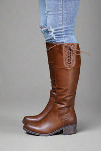 Gossip Side Tie Boot Brown
