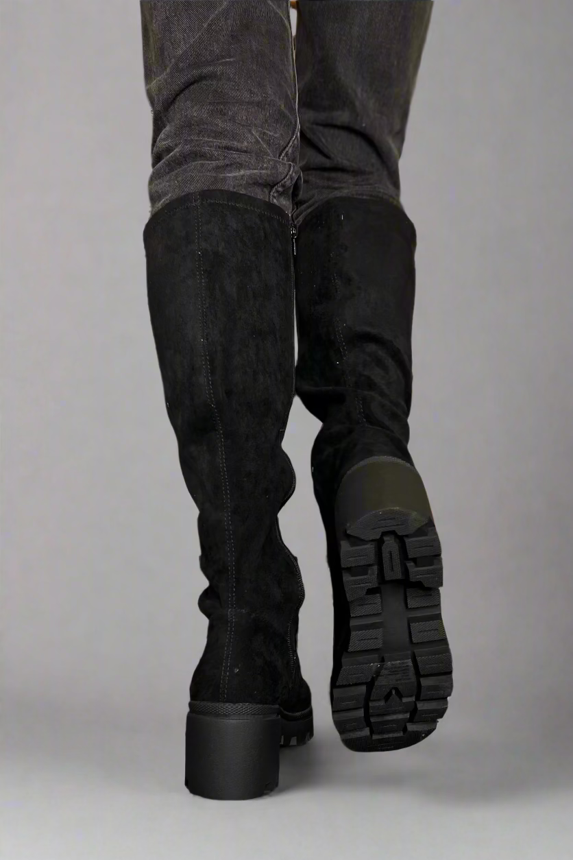 Talina Knee High Boots - Black