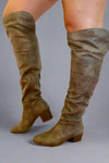 Topanga Knee High Boots Taupe