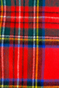 Plaid Fringe Scarf Red
