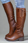 Gossip Side Tie Boot Brown