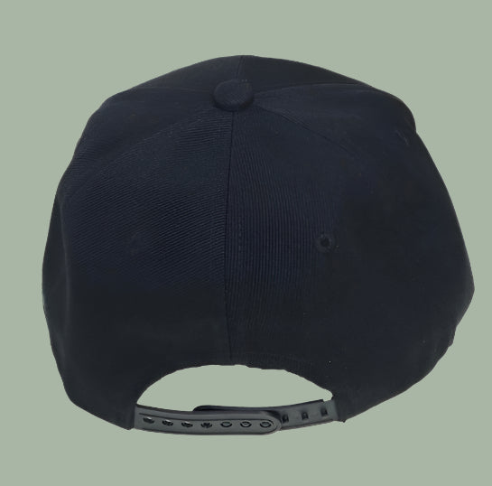 Black Embroidered Weed Hat