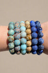 Round Bead Leather Tassel Bracelet