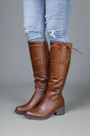 Gossip Side Tie Boot Brown