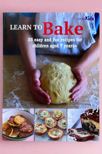The cover of Learn To Bake: 35 Easy and Fun Recipes for Children Aged 7 Years+.