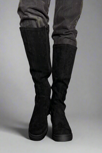 Talina Knee High Boots - Black
