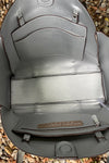 White Tote W/Contrast Straps